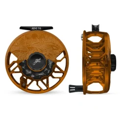 Fishing Line^ Abel ROVE Reel 7/9 Bronze, Gloss Black Drag Knob, Underwood Redfish and Saltwater Flies Engraving with Black Handle - Your Premium Fishing Gear Store Rods Lines Baits Accessories
