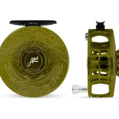 Fishing Line^ Abel SDF 5/6 Reel Underwood Ridge Riders Dark Olive with Platinum Handle - Your Premium Fishing Gear Store Rods Lines Baits Accessories