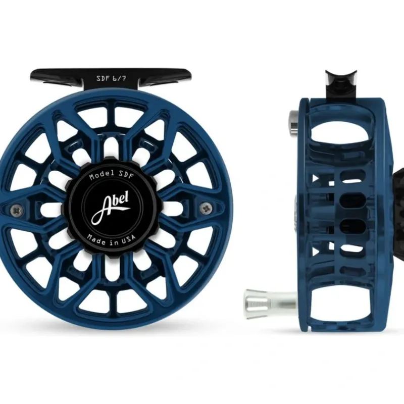Fishing Line^ Abel SDF Reel 6/7 Deep Blue with Platinum Handle - Your Premium Fishing Gear Store Rods Lines Baits Accessories