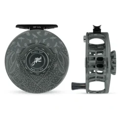 Fishing Line^ Abel SDF Reel 4/5 Solid Underwood Mayfly Furry Slate Gray, Slate Gray Drag Knob with Ebony Handle - Your Premium Fishing Gear Store Rods Lines Baits Accessories