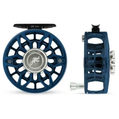 Fishing Line^ Abel SDF Reel Ported 5/6 Deep Blue, Platinum Drab Knob with Platinum Handle - Your Premium Fishing Gear Store Rods Lines Baits Accessories