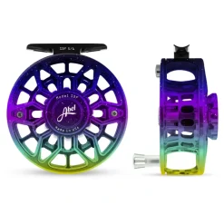 Fishing Line^ Abel SDF Reel Ported 5/6 Northern Lights Fade with Platinum Handle - Your Premium Fishing Gear Store Rods Lines Baits Accessories