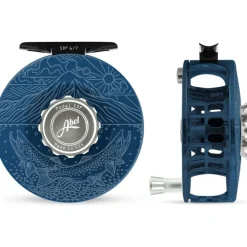Fishing Line^ Abel SDF Reel Solid 6/7 Deep Blue, Platinum Drag Knob, Underwood Ridge Riders with Platinum Handle - Your Premium Fishing Gear Store Rods Lines Baits Accessories