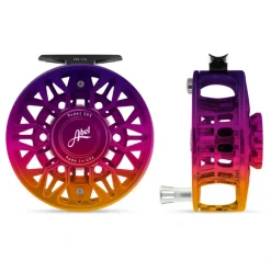 Shop All^ Abel SDS Reel Ported 7/8 Sunset Fade with Platinum Handle - Your Premium Fishing Gear Store Rods Lines Baits Accessories