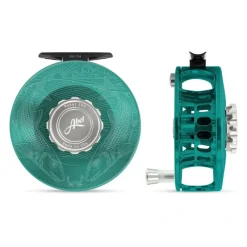 Shop All^ Abel SDS Reel Solid 7/8 Teal, Platinum Drag Knob, Underwood Bonefish with Platinum Handle - Your Premium Fishing Gear Store Rods Lines Baits Accessories