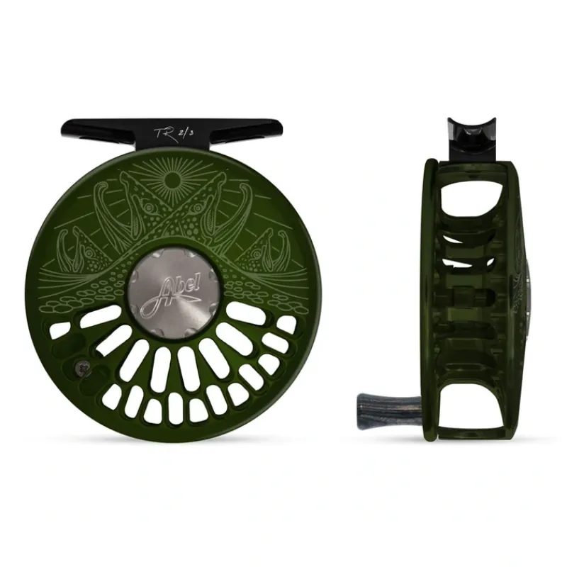 Fishing Line^ Abel TR Reel 2/3 Deep Green, Underwood Last Light with Ebony Handle - Your Premium Fishing Gear Store Rods Lines Baits Accessories