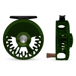 Fishing Line^ Abel Vaya Reel 5/6 Deep Green, Deep Green Drag Knob with Rosewood Handle Left Hand Retrieve - Your Premium Fishing Gear Store Rods Lines Baits Accessories