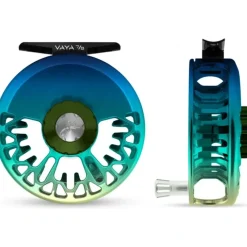 Fishing Line^ Abel Vaya Reel 7/8 Flats Fade, Deep Green Drag Knob with Platinum Handle - Your Premium Fishing Gear Store Rods Lines Baits Accessories