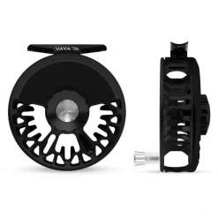 Fishing Line^ Abel Vaya Reel 7/8 Gloss Black with Platinum Handle - Your Premium Fishing Gear Store Rods Lines Baits Accessories