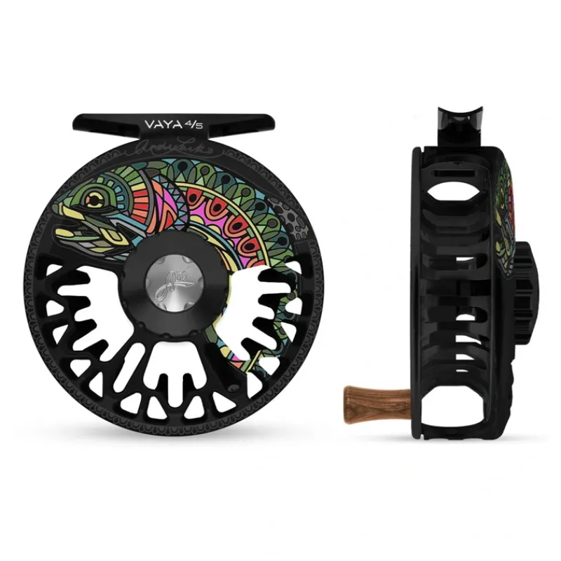 Fishing Line^ Abel Vaya Reel 4/5 Larko Rainbow Trout with Walnut Handle - Your Premium Fishing Gear Store Rods Lines Baits Accessories