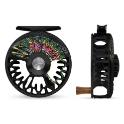 Fishing Line^ Abel Vaya Reel 5/6 Larko Rainbow Trout, Lark Rainbow Trout Black Drag Knob with Walnut Handle - Your Premium Fishing Gear Store Rods Lines Baits Accessories