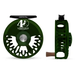 Fishing Line^ Abel Vaya Reel 5/6 40th Logo Deep Green with Rosewood Handle - Your Premium Fishing Gear Store Rods Lines Baits Accessories