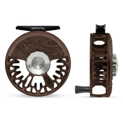 Fishing Line^ Abel Vaya Reel 5/6 Underwood On the Hunt Dark Brown, Platinum Drag Knob with Ebony Handle - Your Premium Fishing Gear Store Rods Lines Baits Accessories