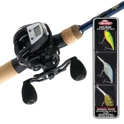 Bait^ Abu Garcia MAXLPDLC50/EAG710M-MC-T ABU Max Digital Line Counter LP Reel 50 sz on 7'10" Med Fenwick Eagle Telescopic Trolling Rod w/ Bonus 3 Flicker Baits - Your Premium Fishing Gear Store Rods Lines Baits Accessories