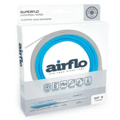 Fishing Line^ AirFlo SuperFlo Cold Saltwater Universal Float Fly Line Aqua/Grey - Your Premium Fishing Gear Store Rods Lines Baits Accessories