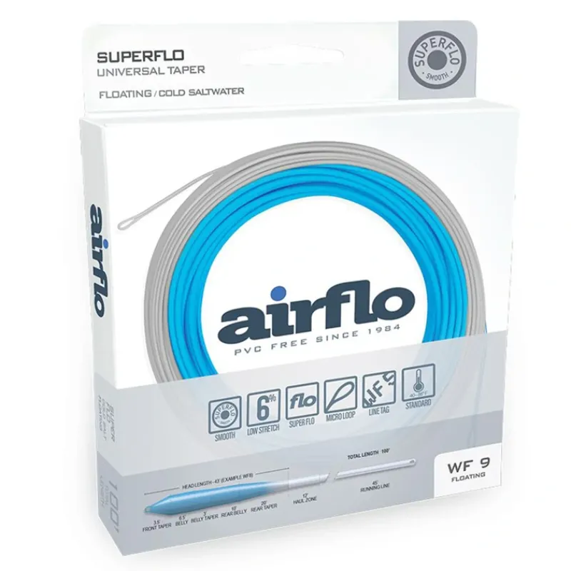 Fishing Line^ AirFlo SuperFlo Cold Saltwater Universal Float Fly Line Aqua/Grey - Your Premium Fishing Gear Store Rods Lines Baits Accessories