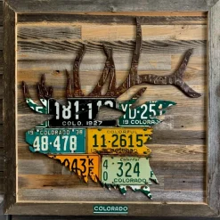 Shop All^ Antique Colorado Elk License Plate Art - Your Premium Fishing Gear Store Rods Lines Baits Accessories