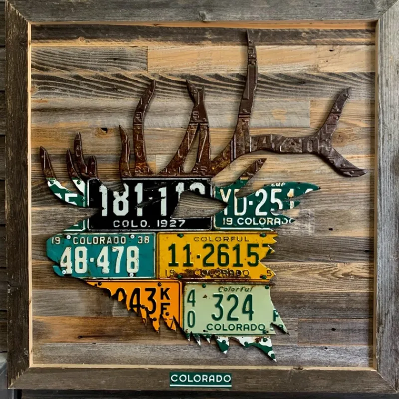 Shop All^ Antique Colorado Elk License Plate Art - Your Premium Fishing Gear Store Rods Lines Baits Accessories