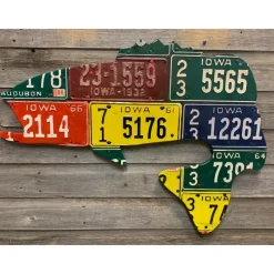 Shop All^ Antique Iowa Largemouth Bass License Plate Art - Your Premium Fishing Gear Store Rods Lines Baits Accessories