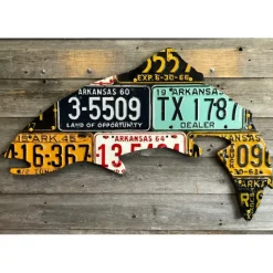 Fly Fishing^ Arkansas Antique Trout License Plate Art - Your Premium Fishing Gear Store Rods Lines Baits Accessories