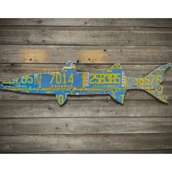 Shop All^ Bahamas Barracuda License Plate Art - Your Premium Fishing Gear Store Rods Lines Baits Accessories