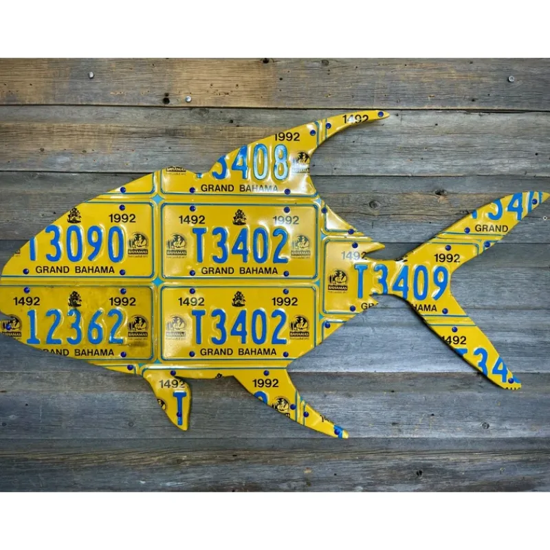 Fly Fishing^ Bahamas Yellow Permit License Plate Art - Your Premium Fishing Gear Store Rods Lines Baits Accessories
