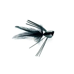 Fly Fishing^ Bass Popper Black - Your Premium Fishing Gear Store Rods Lines Baits Accessories