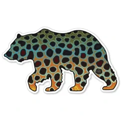 Shop All^ Bear Brown Trout Sticker - Your Premium Fishing Gear Store Rods Lines Baits Accessories
