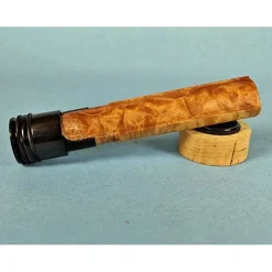 Rods^ Bellinger .720 Up Lock Reel Seat - Black Aluminum Maple Burl - Your Premium Fishing Gear Store Rods Lines Baits Accessories