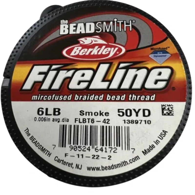 Fishing Line^ Berkley 6lb Beadsmith Fireline Smoke 55 Yards Beading Thread - Your Premium Fishing Gear Store Rods Lines Baits Accessories