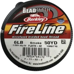 Fishing Line^ Berkley 6lb Beadsmith Fireline Smoke 50 Yards Beading Thread - Your Premium Fishing Gear Store Rods Lines Baits Accessories