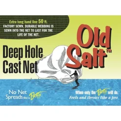 Fishing Line^ Betts Old Salt Deep Hole Mono Cast Net 6' 3/8" Mesh, Sewn-in Webbing - Your Premium Fishing Gear Store Rods Lines Baits Accessories