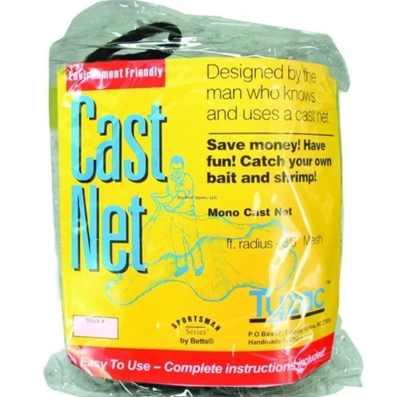 Bait^ Betts Tyzac Mono Cast 8' 3/8" Mesh 3/4Lb Iron Weights per Ft - Your Premium Fishing Gear Store Rods Lines Baits Accessories