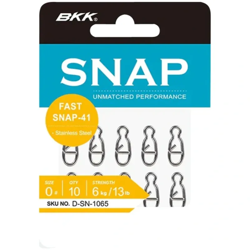 Fishing Line^ BKK Fast Snap-41 Stainless Steel Quick Snaps - Your Premium Fishing Gear Store Rods Lines Baits Accessories