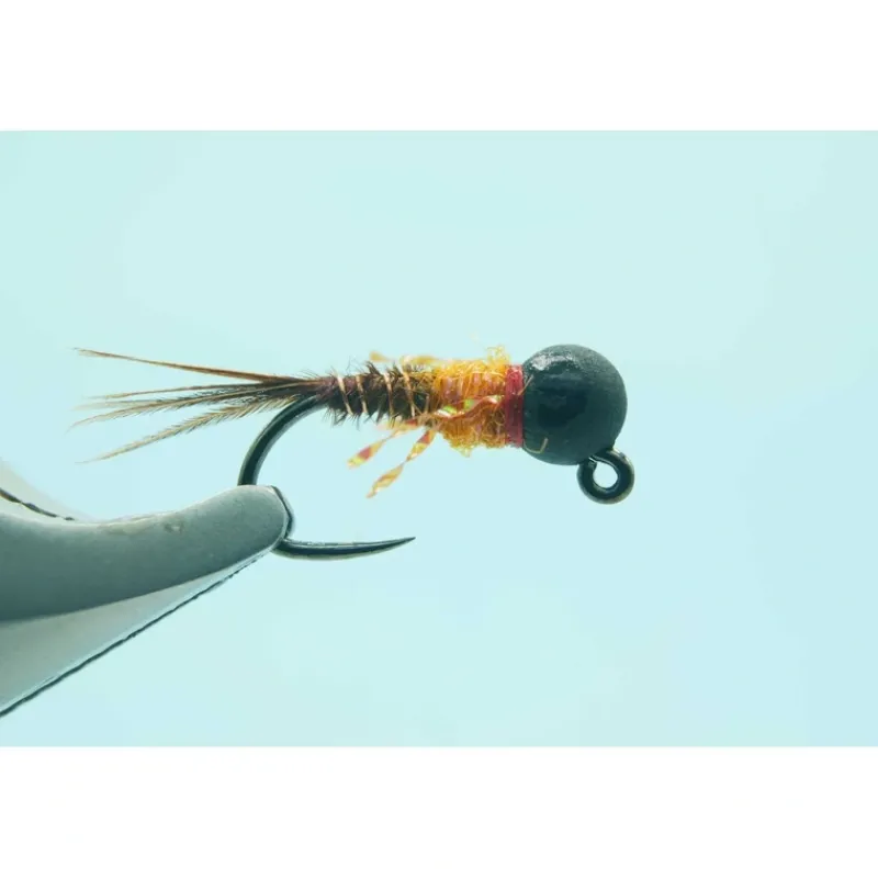 Shop All^ Black BH French Dip Hot Orange #16 2.3mm Bead - Your Premium Fishing Gear Store Rods Lines Baits Accessories