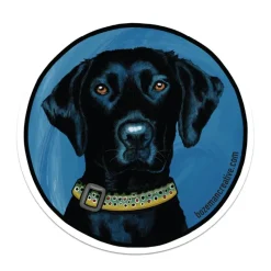 Fly Fishing^ Black Lab Brown Trout Collar Sticker - Your Premium Fishing Gear Store Rods Lines Baits Accessories