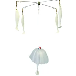 Shop All^ Blue Water Candy 4-Arm Umbrella with Parachute, 4 oz, White - Your Premium Fishing Gear Store Rods Lines Baits Accessories