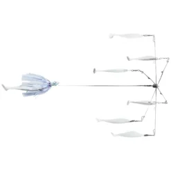 Shop All^ Blue Water Candy Rock Fish Candy 6-Arm Umbrella with Parachute, White - Your Premium Fishing Gear Store Rods Lines Baits Accessories