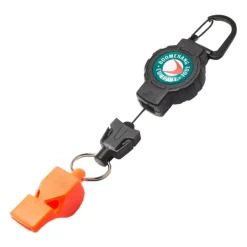Shop All^ Boomerang Tool Saftey Whistle Tether, 24" Cord, Carabiner, Split Ring with Fox40 Whistle - Your Premium Fishing Gear Store Rods Lines Baits Accessories