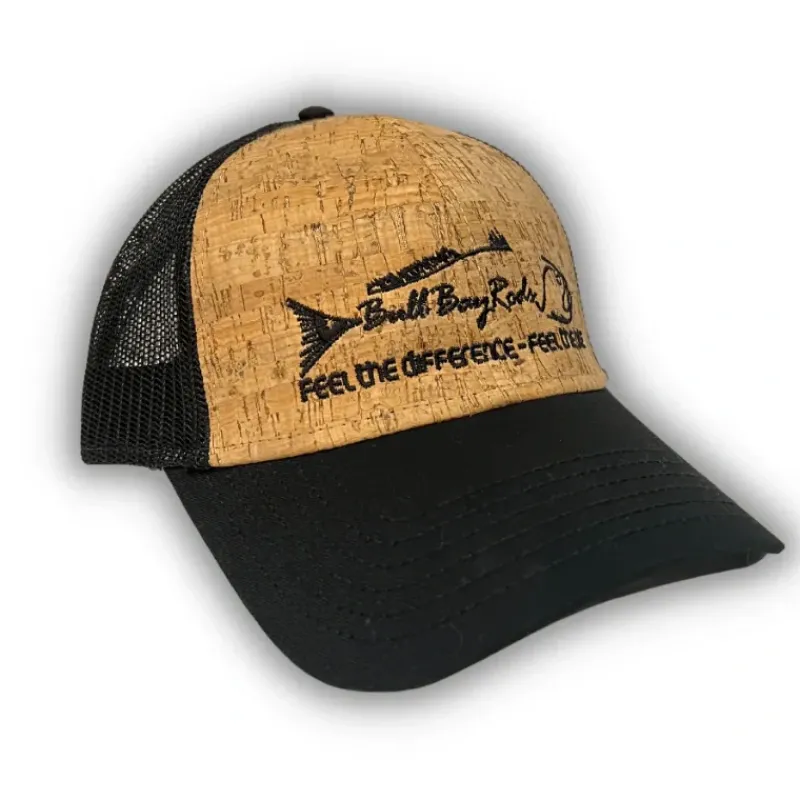 Rods^ Bull Bay Rods Classic Cork Trucker Hat Bull Bay Logo - Your Premium Fishing Gear Store Rods Lines Baits Accessories