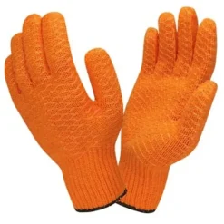 Shop All^ Calcutta CG1002 Men's Orange String Knit Grip Gloves, Large - Your Premium Fishing Gear Store Rods Lines Baits Accessories