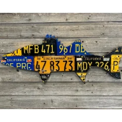 Shop All^ California Striped Bass License Plate Art - Your Premium Fishing Gear Store Rods Lines Baits Accessories