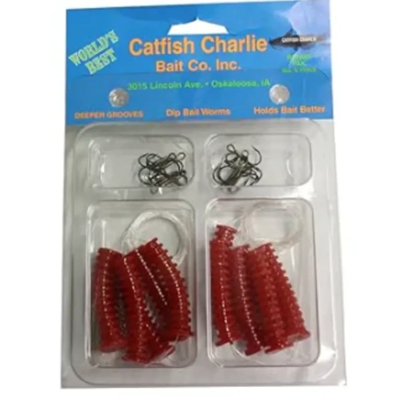 Bait^ Catfish Charlie Dip Bait Worm, 12pk - Your Premium Fishing Gear Store Rods Lines Baits Accessories