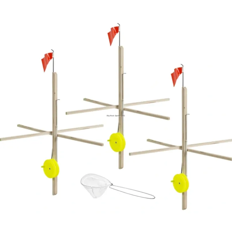 Bait^ Celsius 3 Pack Tip Up w/Line & Net - Your Premium Fishing Gear Store Rods Lines Baits Accessories