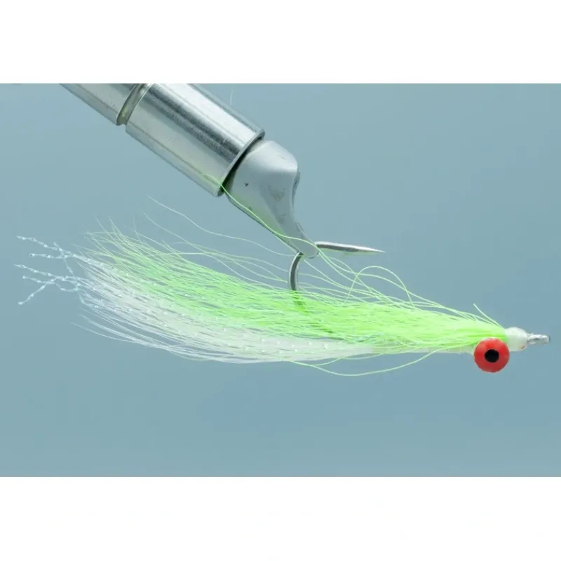 Fly Fishing^ Clouser Minnow-#2/0- Chart/Wht - Your Premium Fishing Gear Store Rods Lines Baits Accessories