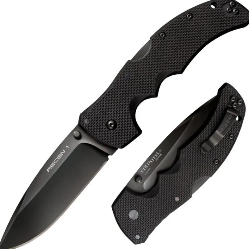 Fishing Line^ Cold Steel Recon1 Folding Knife, 4" Spear Point Blade, 9 3/8" - Your Premium Fishing Gear Store Rods Lines Baits Accessories