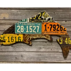 Fly Fishing^ Colorado Antique Trout License Plate Art - Your Premium Fishing Gear Store Rods Lines Baits Accessories