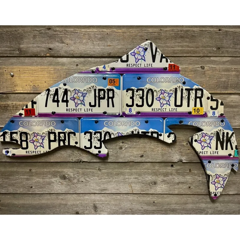 Shop All^ Colorado Columbine Trout License Plate Art - Your Premium Fishing Gear Store Rods Lines Baits Accessories