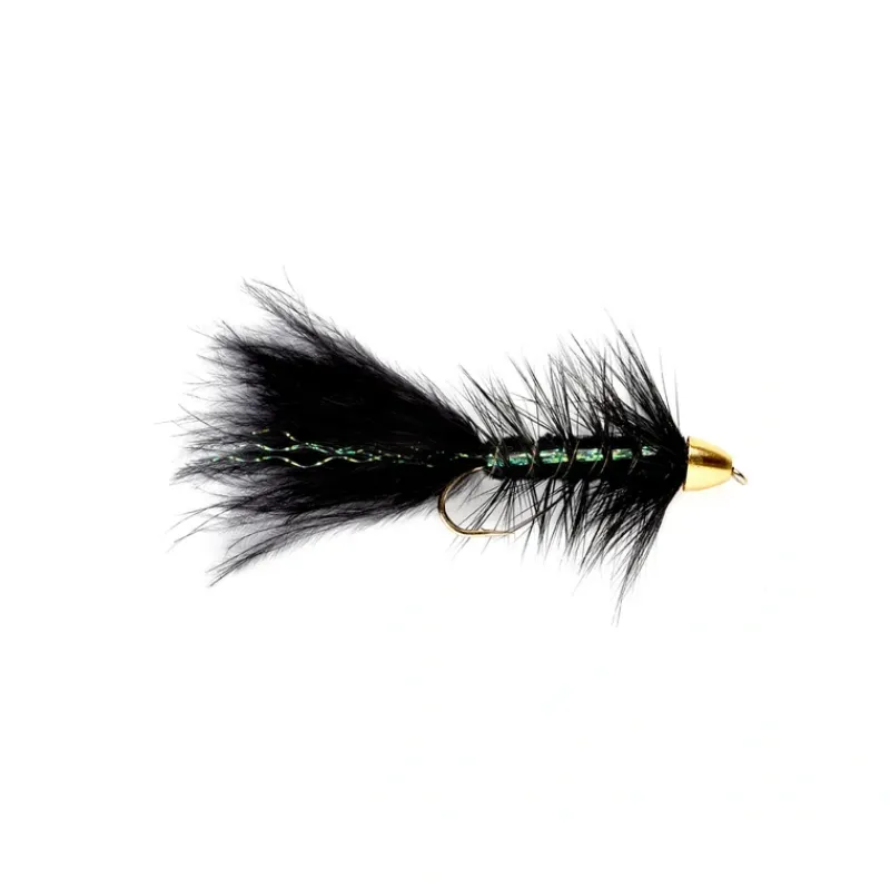 Fly Fishing^ Conehead Woolly Bugger Black - Your Premium Fishing Gear Store Rods Lines Baits Accessories