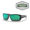 Shop All^ Costa Fantail Pro Sunglasses Matte Black Green Mirror 580G - Your Premium Fishing Gear Store Rods Lines Baits Accessories